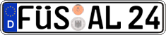 German license plate, Regular plates