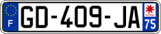 French license plate, SIV (ordinary)