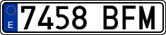 License plates of Spain, Ordinary (2000)