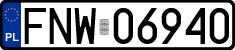 License plates of Poland, Regular car plates