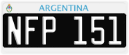 License plate of Argentina, Cars (1995, ABC 123)