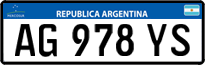 License plate of Argentina, Cars (Mercosur, AB 123 CD)
