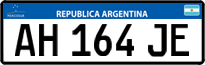 License plate of Argentina, Cars (Mercosur, AB 123 CD)