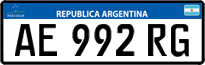 License plate of Argentina, Cars (Mercosur, AB 123 CD)