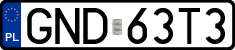 License plates of Poland, Regular car plates