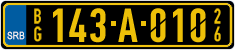 License plate of Serbia, Diplomatic