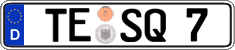 German license plate, Regular plates