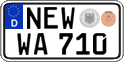 German license plate, Regular plates