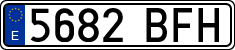 License plates of Spain, Ordinary (2000)