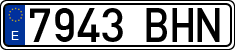License plates of Spain, Ordinary (2000)