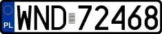 License plates of Poland, Regular car plates