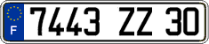 French license plate, FNI