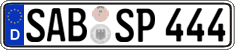 German license plate, Regular plates