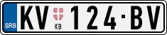 License plate of Serbia, Cars