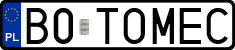 License plates of Poland, Vanity Plates