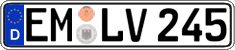 German license plate, Regular plates