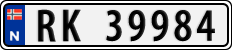License plate of Norway, Cars