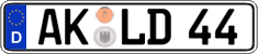German license plate, Regular plates