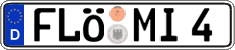 German license plate, Regular plates
