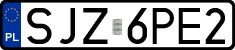 License plates of Poland, Regular car plates