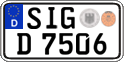 German license plate, Regular plates