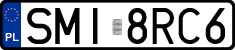 License plates of Poland, Regular car plates