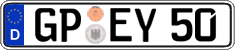German license plate, Regular plates