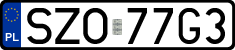License plates of Poland, Regular car plates