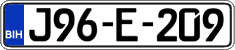 License plate of Bosnia and Herzegovina, Regular plates