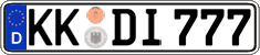 German license plate, Regular plates