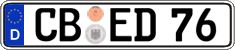 German license plate, Regular plates