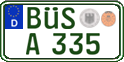 German license plate, Regular plates
