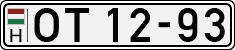 license plates of Hungary, Oldtimers (1990)