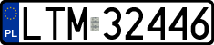 License plates of Poland, Regular car plates
