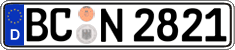 German license plate, Regular plates