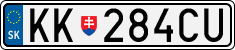 License plate of Slovakia, Cars