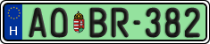 license plates of Hungary, Regular plates (2022)