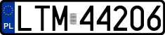 License plates of Poland, Regular car plates
