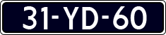 License plate of the Netherlands, Imported oldtimers (commercial vehicles)