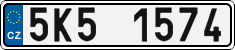 License plate of the Czech Republic, Cars (2001)