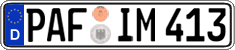 German license plate, Regular plates
