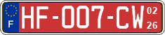 French license plate, SIV (transit plates)