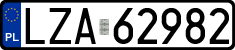 License plates of Poland, Regular car plates