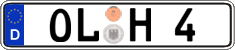 German license plate, Regular plates