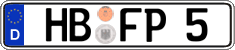 German license plate, Regular plates