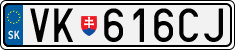 License plate of Slovakia, Cars