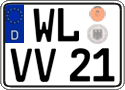 German license plate, Regular plates