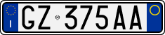 License plate of Italy, Cars (1994 year series)