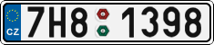 License plate of the Czech Republic, Cars (2001)
