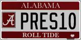 Alabama, Specialty plates